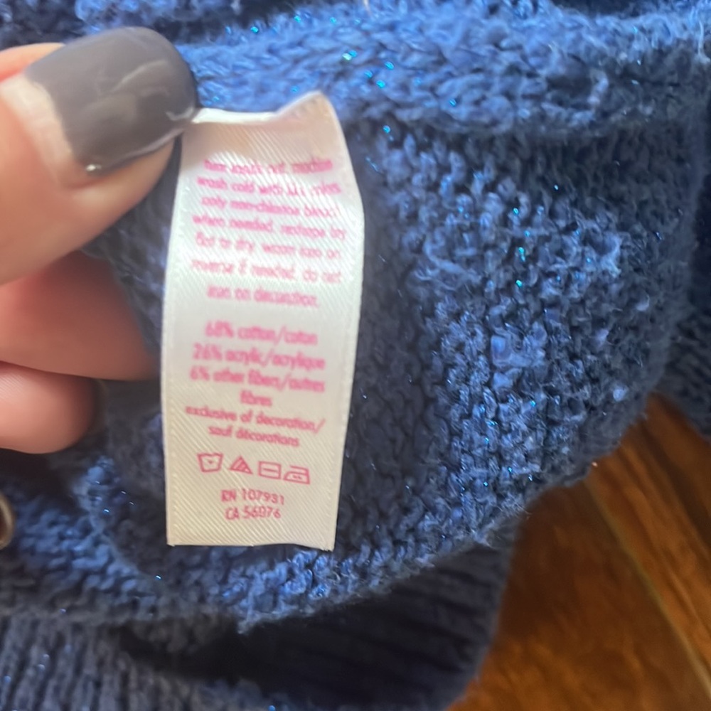 Justice for girls size 7 blue sweater - Picture 7 of 7